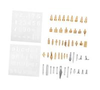 HAPINARY 1 Set Punte per Pirografia con Accessori per Incisione e Intaglio Utensili per Lavorazione Del Legno Nibs Ricambio con Stencil per Progetti Fai da Te
