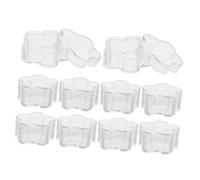 HAPINARY 10 Contenitori Trasparenti A Forma Di Fiore Per Nail Art Scatole Portaoggetti Di Plastica Coperchio Contenitori Multiuso Per Riporre Piccoli Oggetti