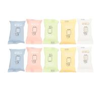 HAPINARY 10 Pezzi Asciugamani Compressi Viaggio Mini Asciugamano Monouso Pulizia Viso Portatile Lavaggio Viso Cotone Delicato Pelle