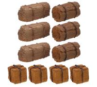 HAPINARY 10 Pezzi Balle di Fieno in Miniatura per Decorazioni Paesaggistiche, Modello Realistico in Resina Gialla, Forma Rettangolare e Cilindrica, per Scene Agricole e Diorama