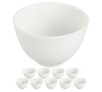 HAPINARY 10 Pezzi Ciotole in Silicone per Maschere Facciali Set per Mescolare Maschere Fango DIY Resistenti e Flessibili per Spa Saloni di Bellezza e Uso Domestico
