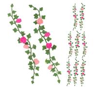 HAPINARY 10 Pezzi di Viti di Rose Artificiali Verdi in Plastica Texture Realistica, Decorazioni per Diorama e Miniature, Facile Manutenzione per Ambienti Fatati