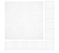 HAPINARY 10 Pezzi Fogli di Tela di Plastica Bianca 20x20cm Quadrati per Ricamo Punto Croce e Uncinetto Resistente alla Deformazione Facile da Pulire per Studi e Laboratori