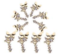 HAPINARY 10 Pezzi Forniture Per Unghie Glitter Per Unghie Fascino Unghia Graziosi Ciondoli Per Unghie Gemme Di Nail Art Unghie Con Ciondoli Kit Per Creare Braccialetti Per Ragazze Lega