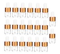 HAPINARY 100 Flaconi Di Contagocce Da 1 Ml Contenitori Vuoti in Riutilizzabili Portatili Oli Essenziali Cosmetici E Viaggi