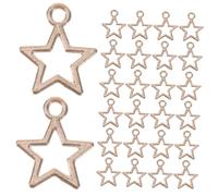 HAPINARY 100 pezzi Ciondoli Pentagramma in Forma di Stella Cinque Punte Pendente Hollow per Gioielli Te Accessori Charm per Collane e Bomboniere Matrimonio