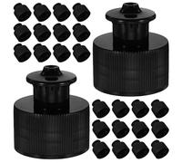 HAPINARY 100 Pezzi Copertura del materiale di imballaggio cosmetico tappo di ricambio per bottiglia d'acqua coperchi di ricambio per bottiglie Black