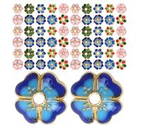 HAPINARY 100 Pezzi di Perline di Perline in cloisonné A Forma di Fiore per Braccialetti Smaltati per Orecchini Fai da Te Floreali