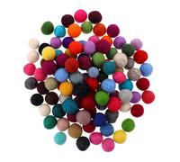 HAPINARY 100 Pezzi Palline Lana Fatte Mano per Decorazioni Fai da Te Materiali per Abbigliamento e Accessori Sicure e Resistente Colori Vivaci per Ogni Occasione