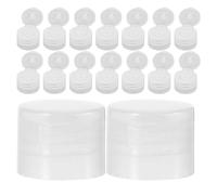 HAPINARY 100 Pezzi tappo a scatto per bottiglia di plastica tappi di bottiglia coperchi di plastica Spremi bottiglie per liquidi Transparent