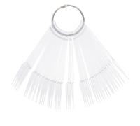 HAPINARY 100pezzi Fan Shape Nail Display Tips Color Sample Sticks for Professional Nail Art and Use Transparent Design for Easy Color Selection