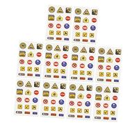 HAPINARY 10fogli Adesivi Stradali Per Stickers Educativi Per Gioco Fai Te Per La Creatività e Conoscere Segnali Stradali