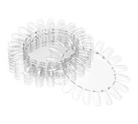 HAPINARY 10pcs Espositore Per Unghie Trasparente Scaffale a Ruota Per Visualizzazione Colori Smalti Dimensione 13x11 Cm Per Nail Art in Salone e Manicure