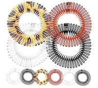 HAPINARY 10pezzi Pettine Elasticizzato Per Capelli Pettine Circolare Flessibile in Plastica Supporto Per Fascia Adatto Per Donna Colore Casuale Estensibile Facile Da Usare