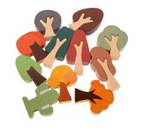 HAPINARY 11 Pezzi Alberi in Legno per Trenino Accessori Montessori per Paesaggi e Diorami Design Naturale Intrecciabile Facile Montaggio per Gioco Creativo e Sviluppo Abilità