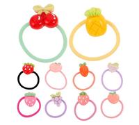 HAPINARY 12 Paia Elastici per Chioma Morbidi ad Alta Elasticità a Tema Frutta Colorata, Accessori Carini per Treccine Bambina per Casa e Festa di Compleanno