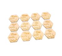 HAPINARY 12 Pezzi Carte Crescita Ragazzo Ragazza Carte Tappe Fondamentali Blocchi Legno Crescita Accessori Foto