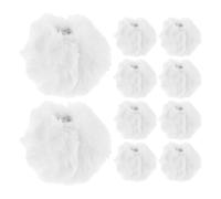 HAPINARY 12 Pezzi Pompon Artigianali in Pelliccia Sintetica Decorativi per Cappelli e Scarpe Mollette per Scarpe Soffici