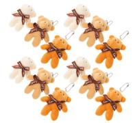 HAPINARY 12 Pezzi Portachiavi Orsetto Mini in Peluche Morbido e Confortevole, Ciondolo Forma di Orso Carino per Laurea e Festa di San, Decorazione per Borsa Elegante e Creativa