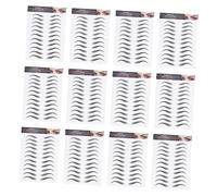 HAPINARY 12fogli Adesivi Sopracciglia Impermeabili Trasferimenti Realistici Per Sopracciglia Naturali Facili Da Usare Per Perdita Makeup Veloce