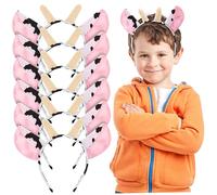 HAPINARY 12pezzi Cerchietti Per Ragazzo Ragazza Peluche Tema Animale Da Accessori Per Costumi Adatti Feste e Cosplay Con Orecchie Di Animali Comodi e Divertenti Per Eventi Festivi