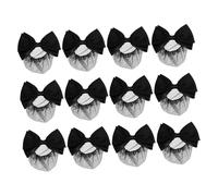 HAPINARY 12pezzi Donna Fiocco Retine Capelli Elastiche Chignon Copri Chignon Danza Lavoro Infermieri Hotel Banche Personale Ristorante Scaldacollo Accessori Comodo Traspirante Ordinato