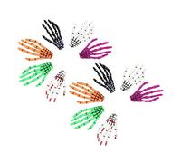 HAPINARY 12pezzi Fermagli Per Forma Di Scheletro Fluorescente Accessori Per Halloween Fermagli Mano Di Teschio Per Donne e Feste Di Halloween