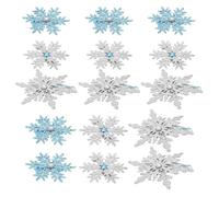 HAPINARY 15 Pezzi Fermaglio Per Capelli Fermaglio Per Capelli A Doppio Strato A Forma Di Fiocco Di Neve