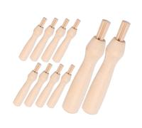 HAPINARY 15pezzi Maniglie Legno per Aghi Infeltrimento Strumenti Maneggevoli per Needle Felting per Artigiani e Creativi