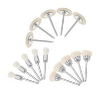 HAPINARY 15pezzi Spazzola di Lana Mini Spazzola per Lucidatura Accessorio per Utensili Rotanti per Gioielli, Legno, Pietre Preziose e Altre Applicazioni di Levigatura e Lucidatura