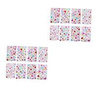 HAPINARY 16 Fogli di Strass per Nail Art, Adesivi per Il Viso con Strass, Adesivi con Strass, Adesivi con Strass Fai da Te, Adesivi con Strass per Il Trucco del Viso.