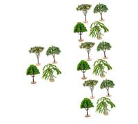 HAPINARY 16 Pezzi Simulazione Paesaggio Albero Piccoli Pini Per Decorazione Modello Di Simulazione In Miniatura Paesaggio Albero Simulazione Modelli Di Animali Modello Di Scenario In