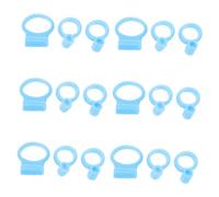 HAPINARY 18 Pezzi Di Anelli Per Dita in Silicone Strumenti Per Imparare A Usare Le Bacchette Copri Dita Per Bambini Fori Doppia Dimensione