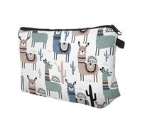 HAPINARY 1pezzi Borsa Trucco Lavabile Con Stampa Alpaca Organizer Cosmetici Multifunzionale Donna Leggera e Resistente Per Viaggio e Uso Quotidiano