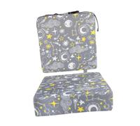 HAPINARY 1pezzi Cuscino Rialzo Per Sedia Ragazzo Ragazza Design Cartoon Facile Da Pulire e Rimovibile Comfort Senza Deformazioni Adatto Per Seggioloni e Sedia Da Pranzo Spaziale