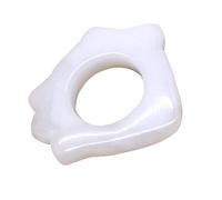 HAPINARY 1pezzi Ring Shape Natural Jade Acupoint Massage Scraping Tool Facial Scraper for Meridian Therapy Easy to Carry and Use Salon