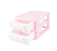 HAPINARY 1pezzi Scatola Di Stoccaggio Design Compatto Due Strati Per Cosmetici e Accessori Per Ufficio e Casa