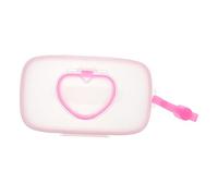 HAPINARY 1pezzi Scatola Portatile Per Salviette Umidificate Per Ragazza Leggero e Riutilizzabile Per Passeggini e Mantiene e Umidità Per All Aperto Rosa