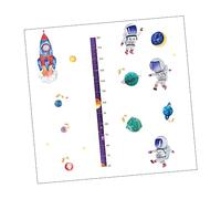 HAPINARY 1set Adesivi Murali Rimovibili Per Misurazione Astronauta Decorazione Per Stanza Camera Da Letto e Asilo Resistente e Facile Da Applicare Per Ricordare La Crescita Infantile