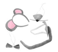 HAPINARY 1set Cerchietto Cosplay Orecchie Di Topo Con Cravatta Per Halloween e Feste Completo Con Coda Feltro Da Costume Adorabile Per Adulti