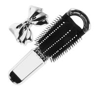 HAPINARY 1set Pieghevole Portatile Con e Charm Pettine Per Scalpico e Districante Trasportare e Facile Usare