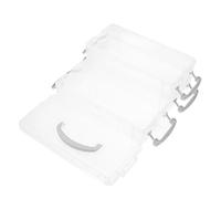 HAPINARY 1set Scatola Organizzatrice Per Matite Tre Strati Trasparente e Impilabile Portaoggetti Per Cancelleria Per Scuola e Ufficio Design Compatto e Resistente Perfetta Per Penne e