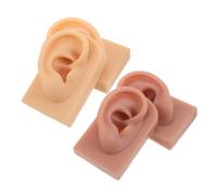 HAPINARY 2 Paia Modelli Orecchio Flessibili in Silicone Morbido per Pratica Piercing Orecchio Sinistro e Realistici per Esposizione Gioielli e Studio Anatomia Umana