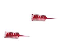 HAPINARY 2 Pezzi 3 Pennello Per Colorante Pettine A Coste Di Lisca Di Pesce Spazzola Per Per Donna Comoda Da Tenere Design Compatto Rosso
