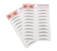 HAPINARY 2 pezzi Adesivi Sopracciglia Imitazione Nero Trasferimento Facile per Sopracciglia Piene e Naturali Strumento Temporaneo per Donne e Uomini Senza Danni e Rapido da Usare