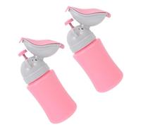 HAPINARY 2 Pezzi Borraccia Urinale Portatile per Silicone Morbido con Coperchio Antispruzzo Vasino di Emergenza Compatto e Antigoccia per Viaggi Campeggio e Auto