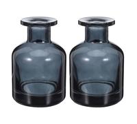 HAPINARY 2 Pezzi Bottiglie Diffusore Vetro Rotonde Vuote per Oli Essenziali con Base Stabile per Profumazione Interni Fai da Te in Casa Auto e Ufficio