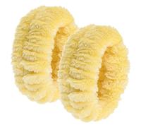 HAPINARY 2 Pezzi Braccialetti Lavaggio Viso Flanella Elastico Per Chioma Mano Protezione Polso Morbido Delicato Indossare