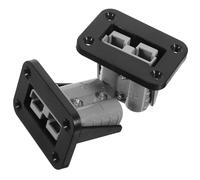 HAPINARY 2 Pezzi Connettore Auto Rapido 50a in Rame Argentato Nero | Connessione Veloce, Trasmissione Efficiente, per Vano Motore e Veicoli Elettrici ad Alta