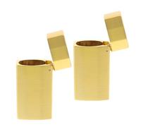 HAPINARY 2 Pezzi Custodia Accendino in Lega di Zinco Oro Protezione con Flip Top Antiscivolo e Resistente Urti per Custodia Porta Accendino da Esterno